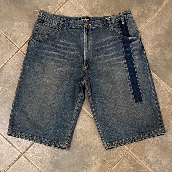 Sean John Sz 40 Denim Shorts Mens Baggy Y2K Rap Hip Hop Skate Urban Inseam 15.5” - Picture 2 of 12